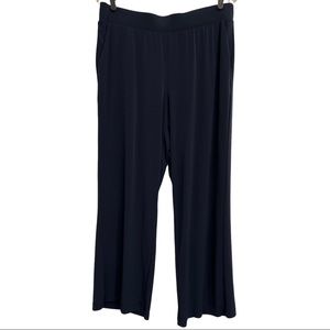 Lane Bryant Womens Blue Flowy Stretch Polyester Spandex Blend Pants Sz 14/16